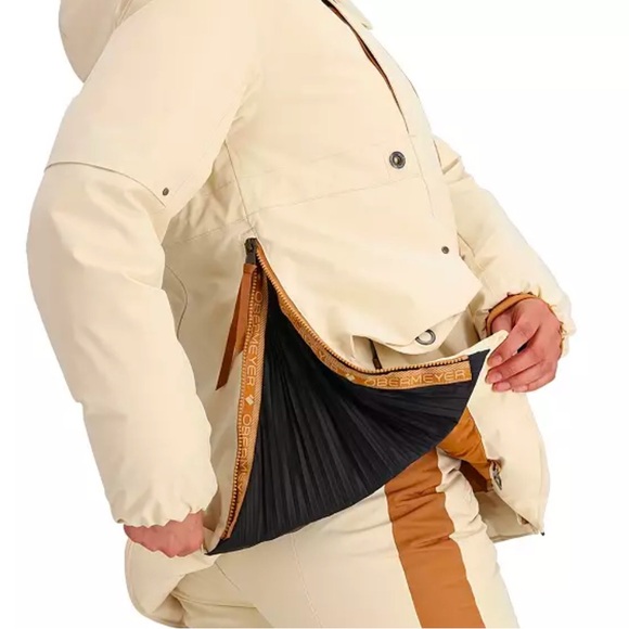 Obermeyer Meribel Down Winter Skiing Jacket Size 10 Adjustable Waist Sandbar New - Picture 5 of 16